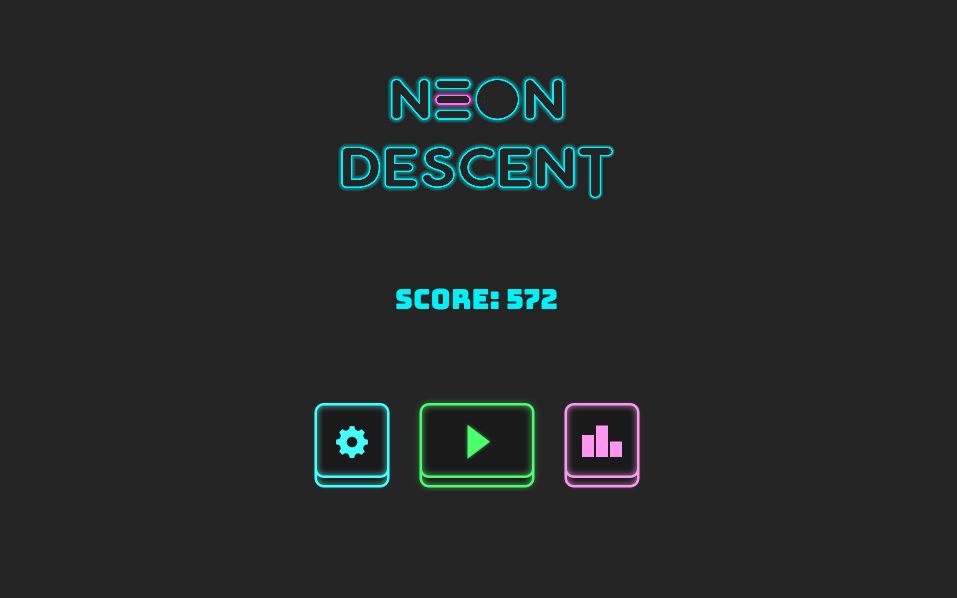 Screenshot of Neon Descent - ball bounce gam