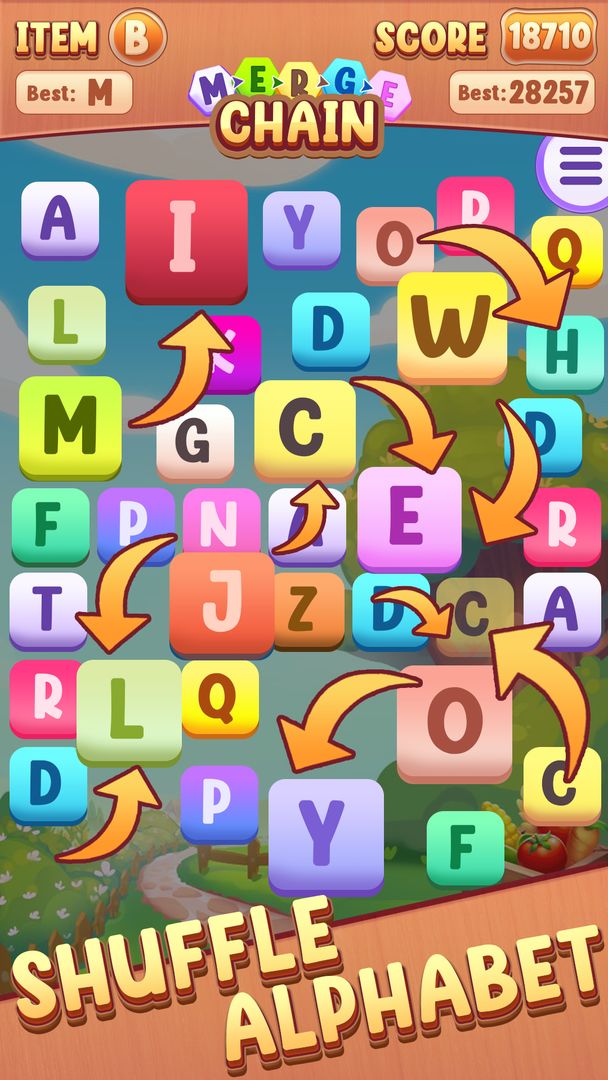 Merge Chain – Letter Matching 게임 스크린 샷
