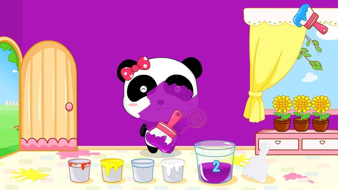 Screenshot of Baby Panda's Color Mixing