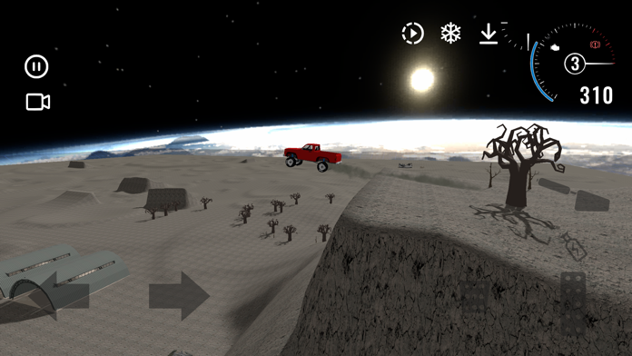 Car Crash Simulator in Space Game Screenshot