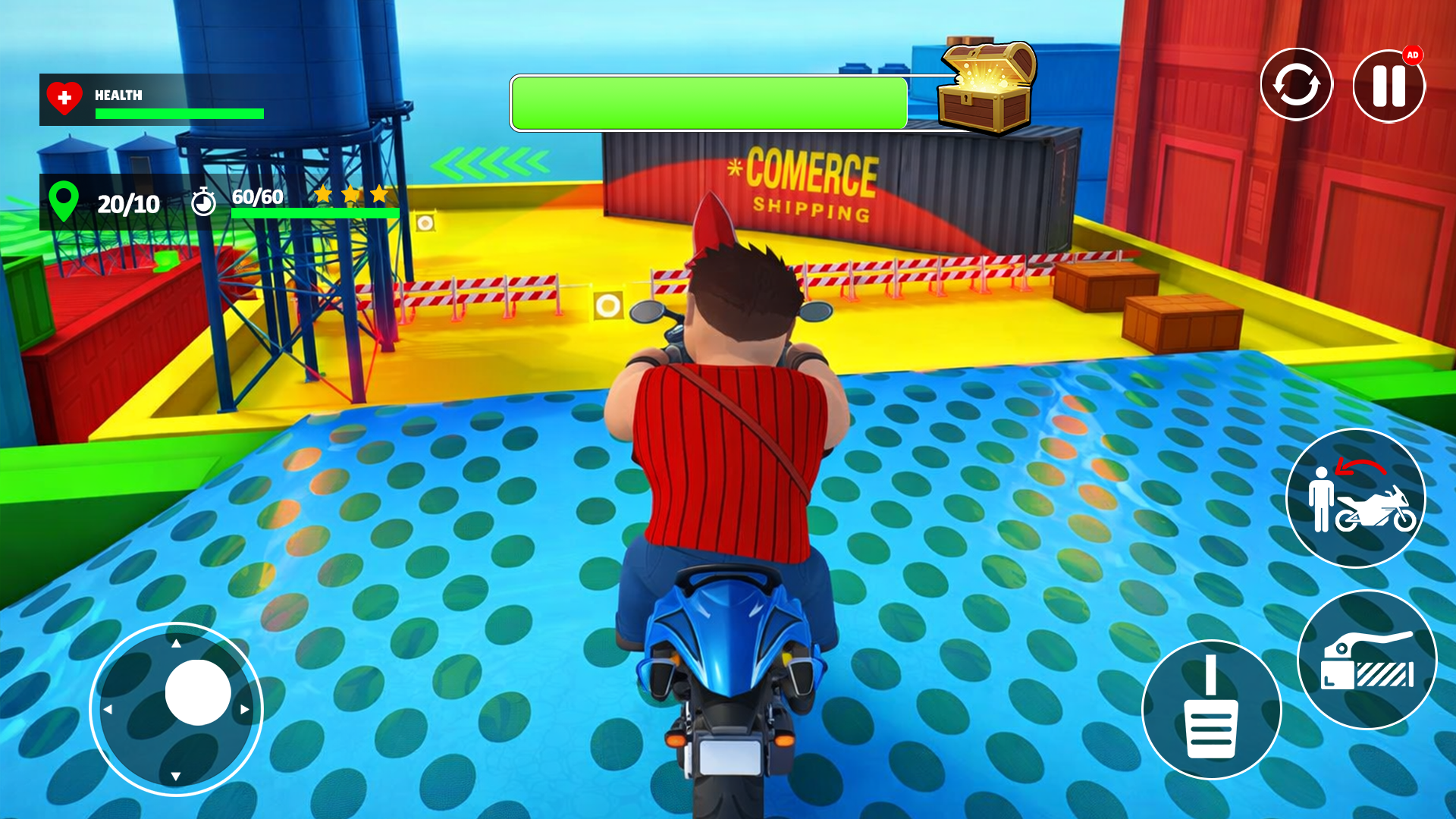 Obby Parkour Roof Race Game Screenshot