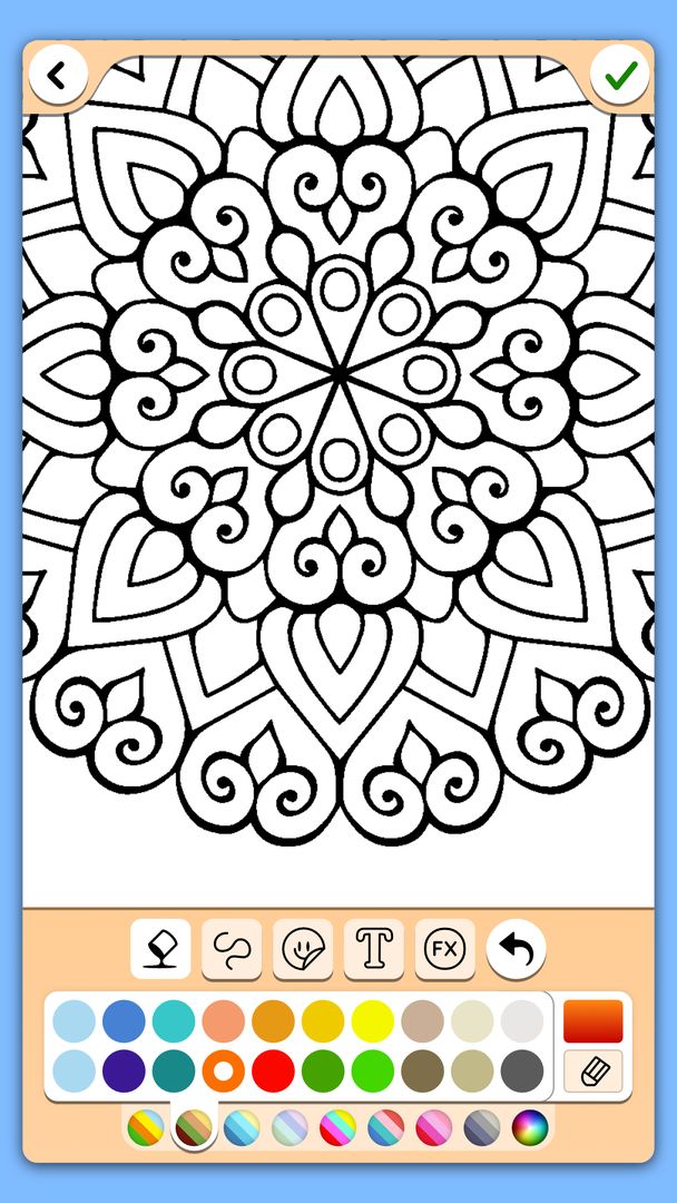 Screenshot of Mandala Coloring Pages