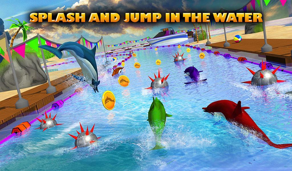 Dolphin Racing 3D 게임 스크린 샷