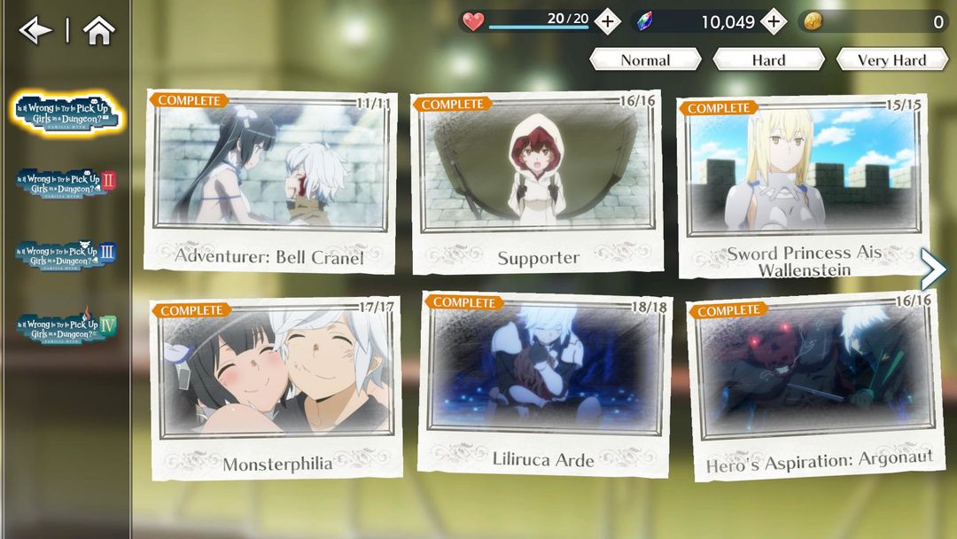 Screenshot of DanMachi BATTLE CHRONICLE