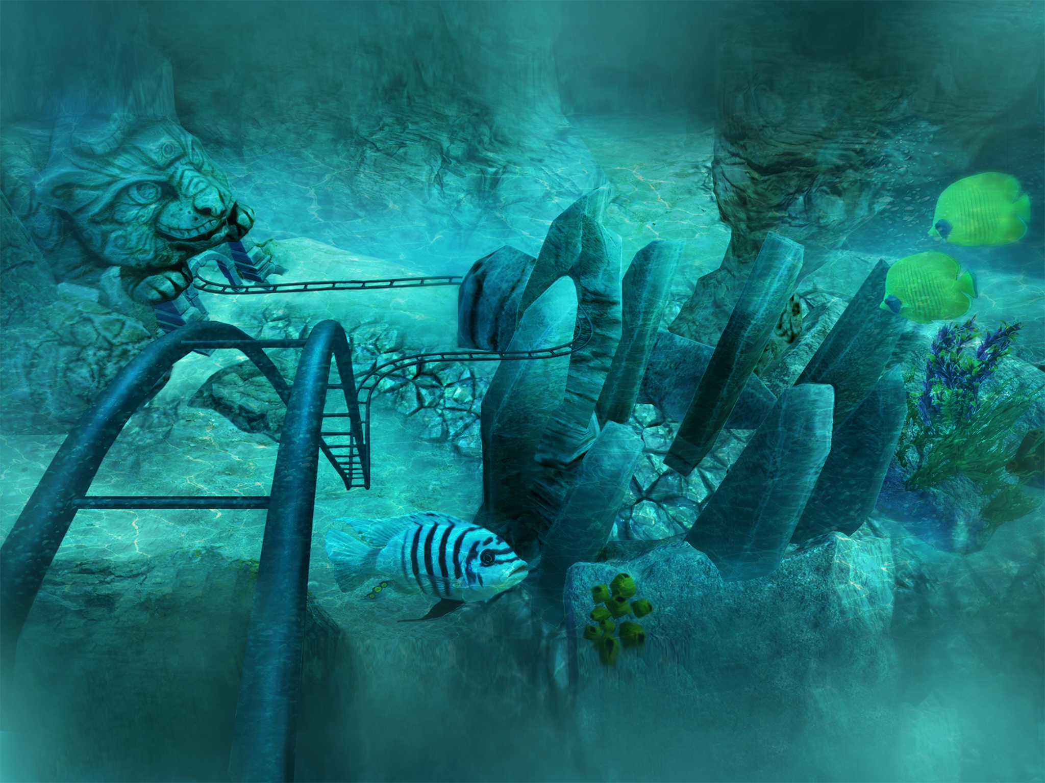 VR Temple Roller Coaster Game Screenshot