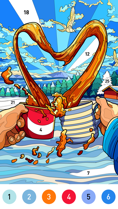 Screenshot 1 of Heart Love Color By Number 