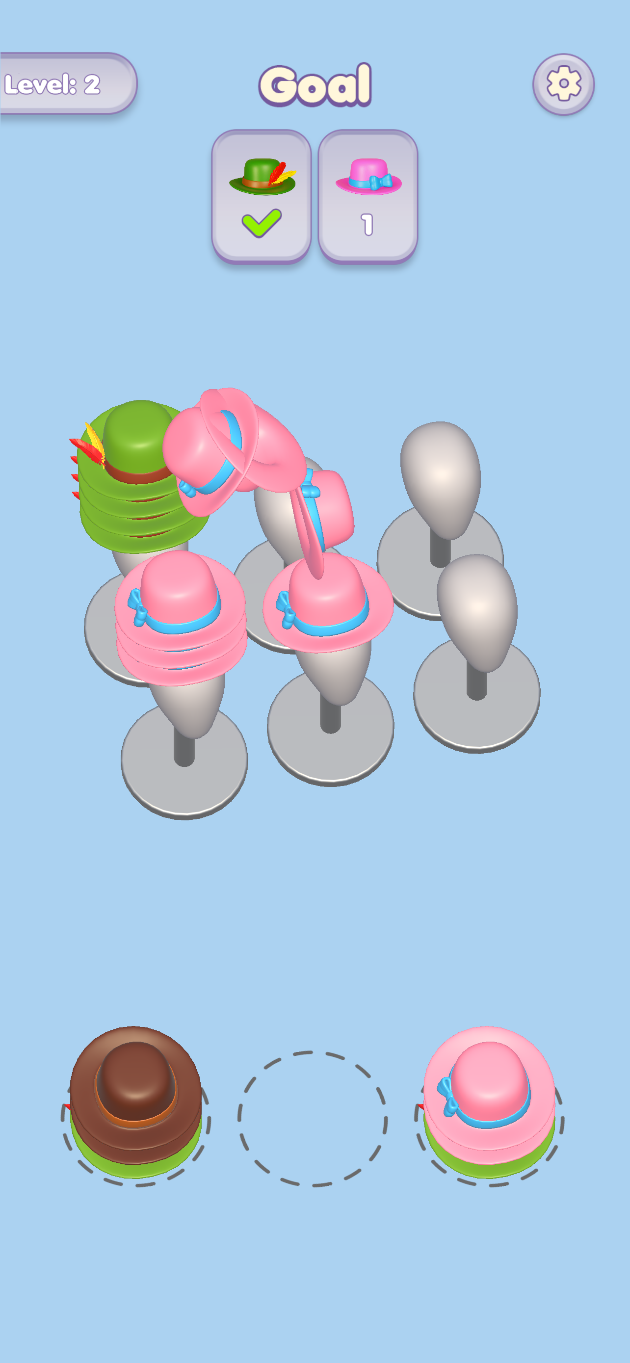 Hat Sort Puzzle Game Screenshot