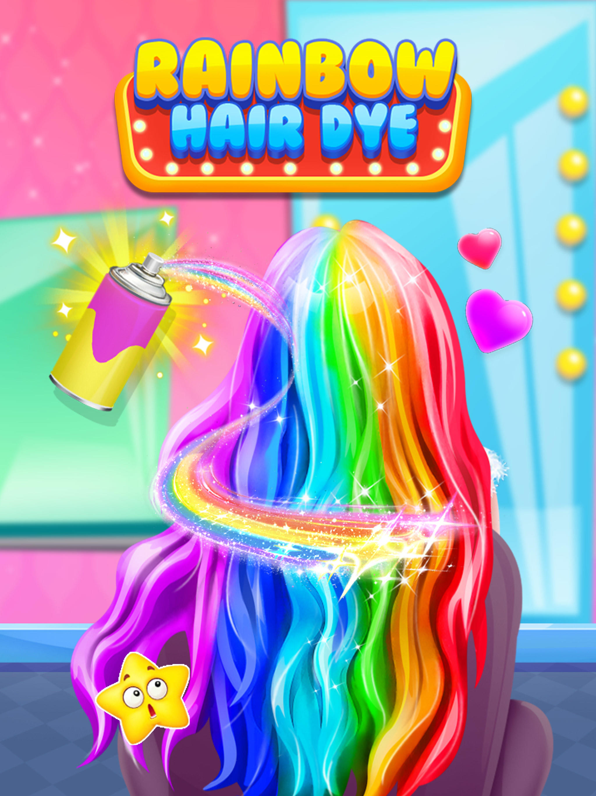 Скриншот игры Hair Dye - Rainbow Hair Salon