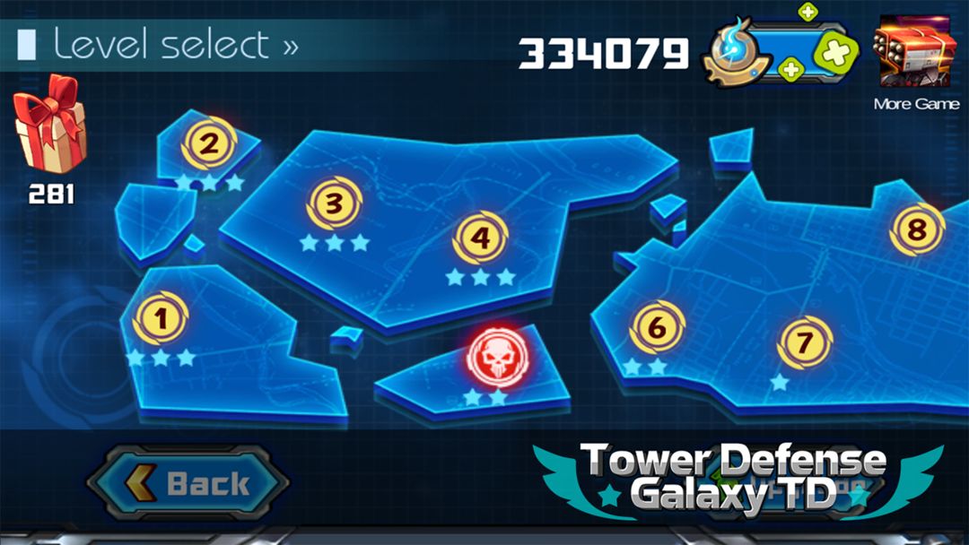 Screenshot of Tower Defense: Galaxy TD