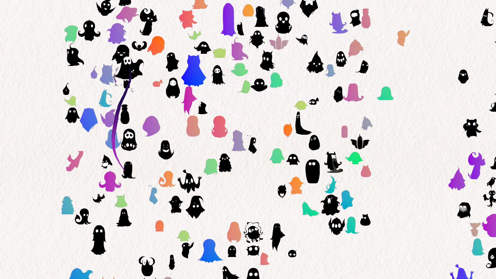 Screenshot of Doodle Harmony Ghosts