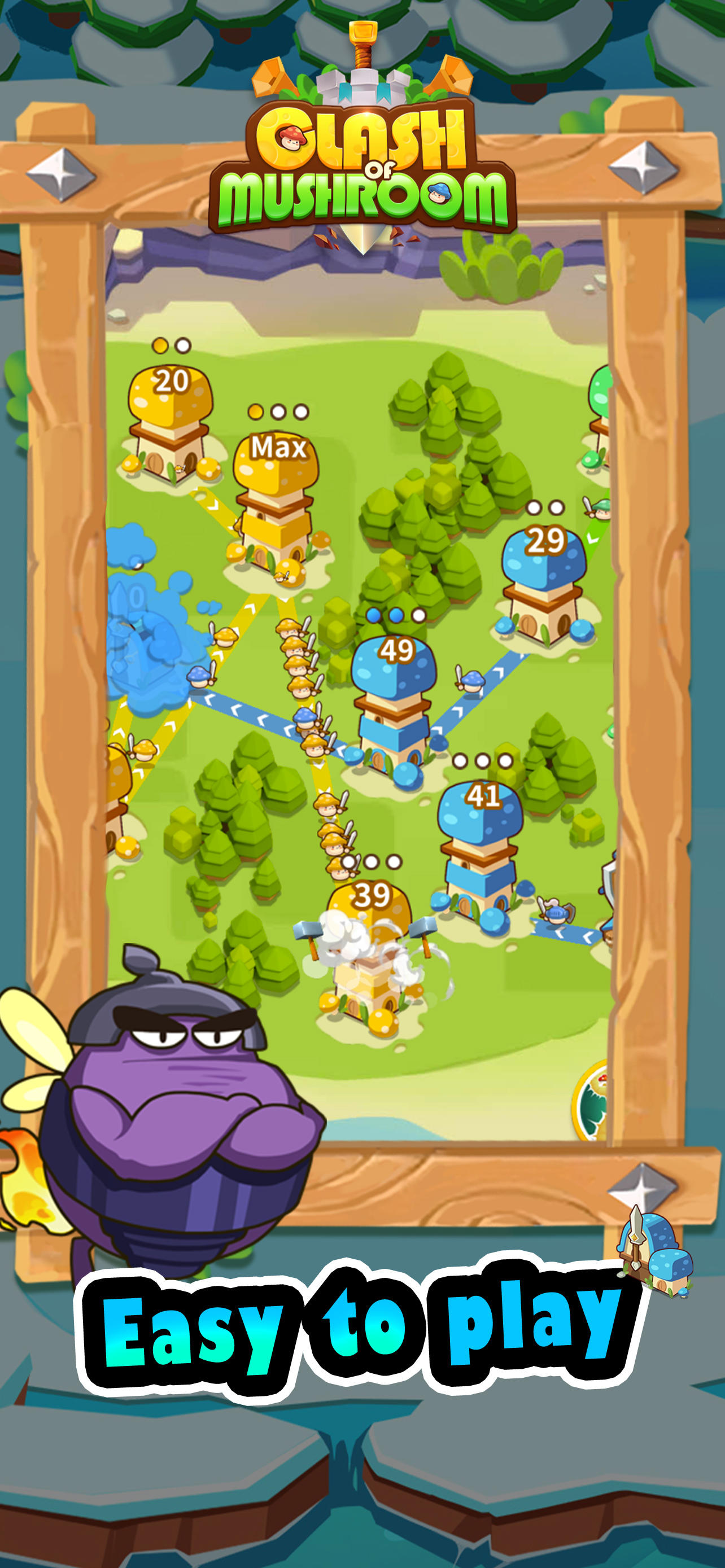 Captura de Tela do Jogo Clash of Mushroom