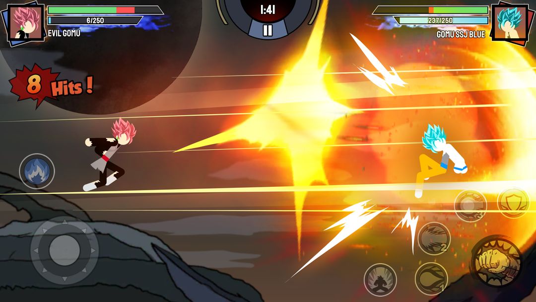 Screenshot of Stickman Warriors - Super Dragon Shadow Fight
