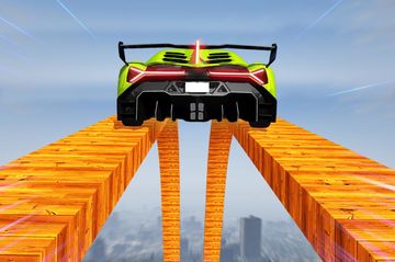 Longest Tightrope Mega Ramp Car Racing Stunts Game Game Screenshot