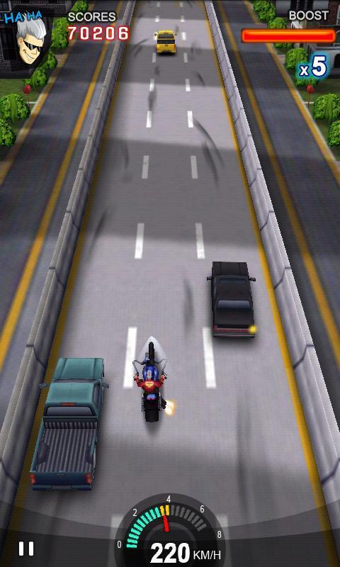 Racing Moto ゲームのスクリーンショット
