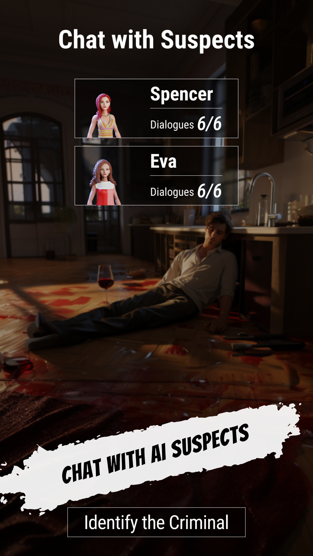 AI Suspects: Unmask AI Crime Game Screenshot