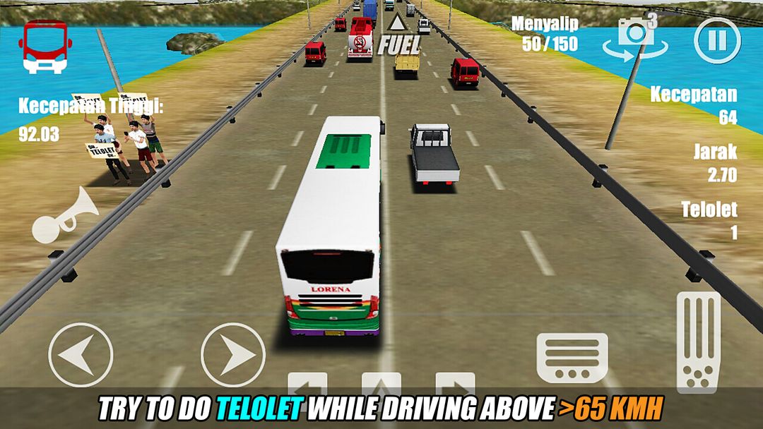 Telolet Bus Driving 3D 게임 스크린 샷