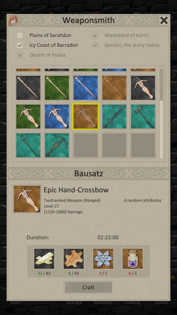 Screenshot of Heroes and Merchants RPG