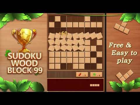 Captura de Tela do Vídeo de Sudoku Wood Block 99