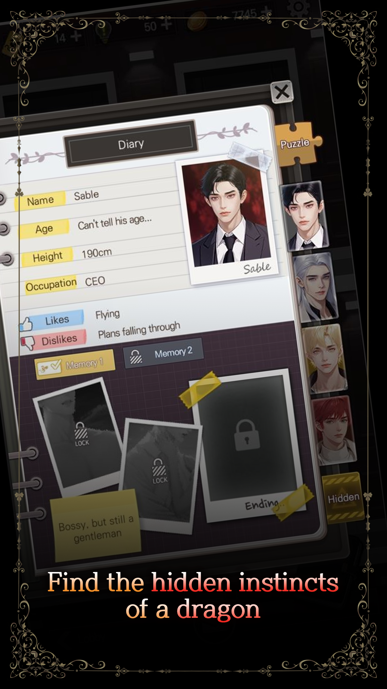 Kiss the Dragon: Fantasy otome Game Screenshot