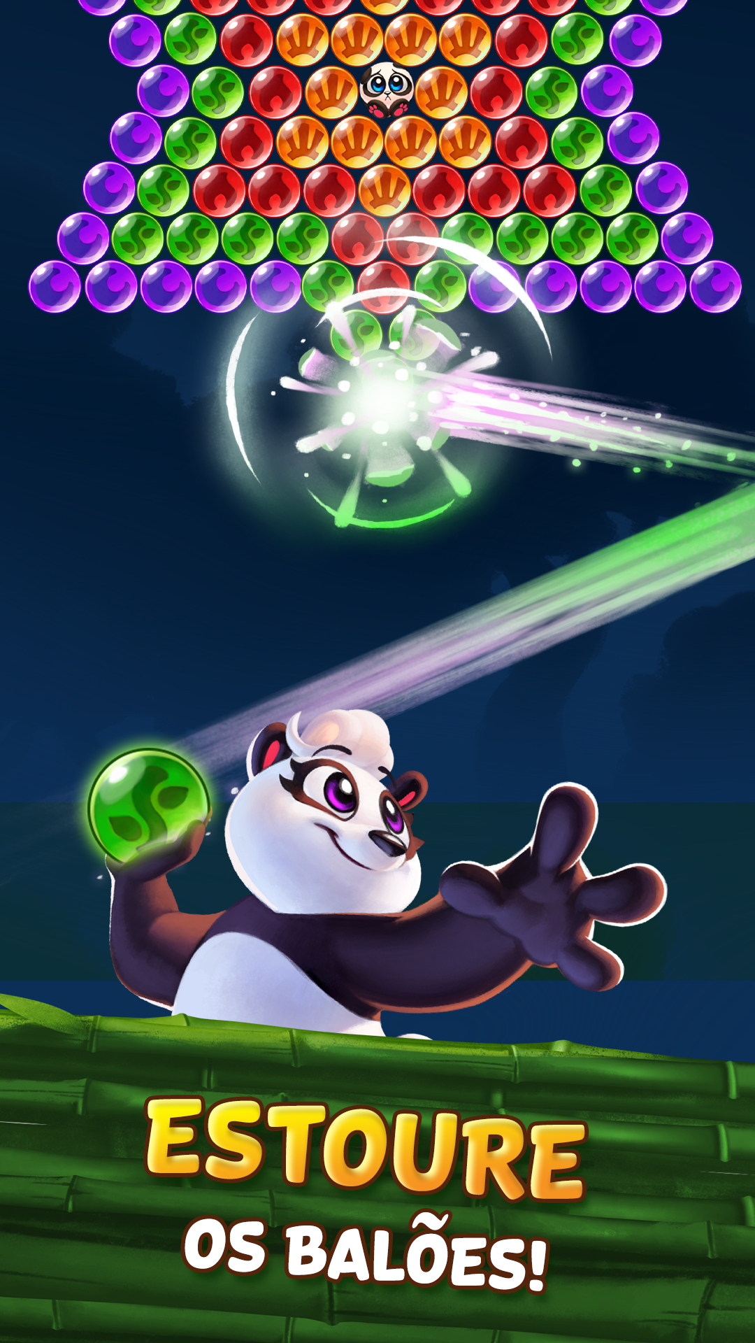 Captura de Tela do Jogo Bubble Shooter: Panda Pop!