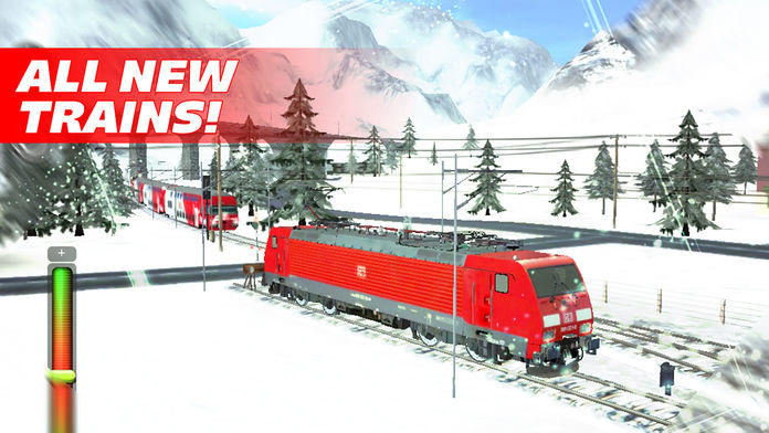Train Driver Journey 8 - Winter in the Alps Game Screenshot