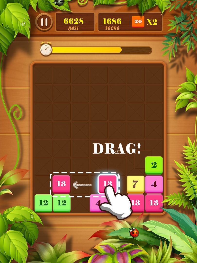 Drag n Merge: Block Puzzle 게임 스크린 샷