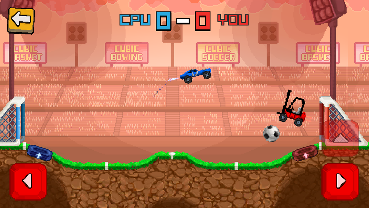 Pixel Cars. Soccer Game Screenshot