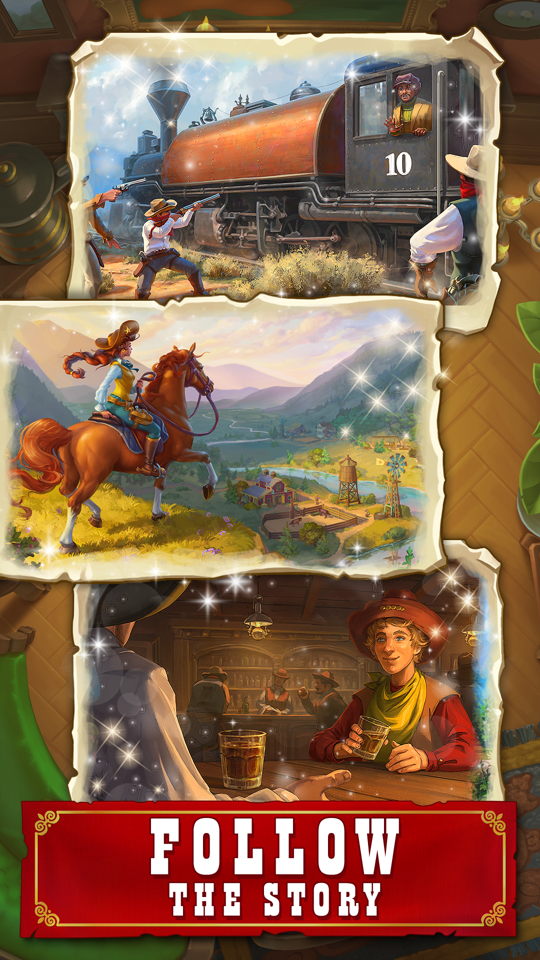 Скриншот игры Jewels of the Wild West・Match3