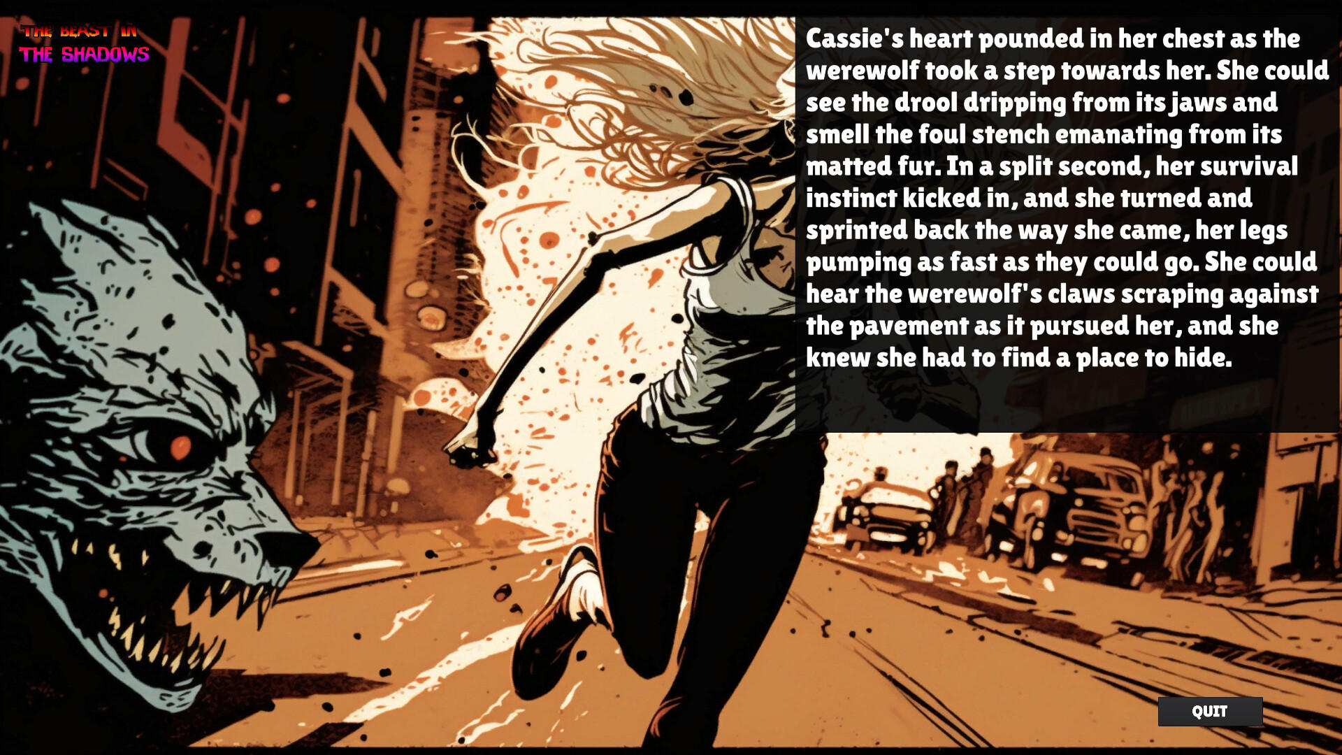Cuplikan Layar Game The Beast in the Shadows