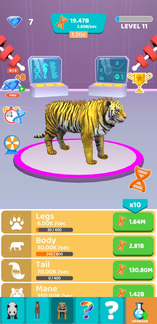 Screenshot of Idle Animal Evolution - AI