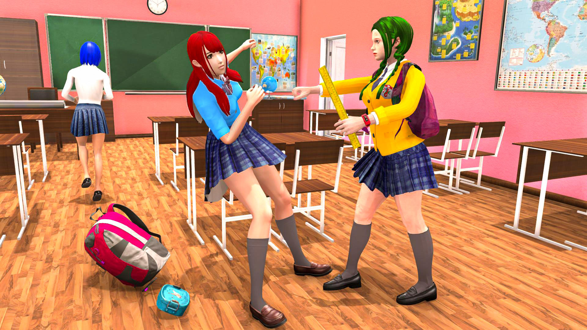 High School jogo de simulador de menina, escola vida virtual jogos de  aventura 3D::Appstore for Android