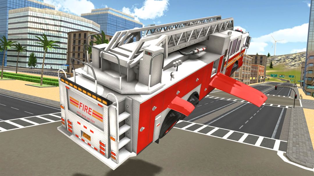 Fire Truck Flying Car 게임 스크린 샷