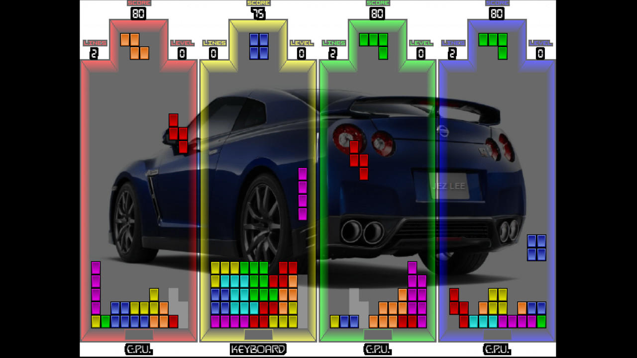 Screenshot of "T-Crisis 4 110% A.I. Turbo Remix™" Tetris