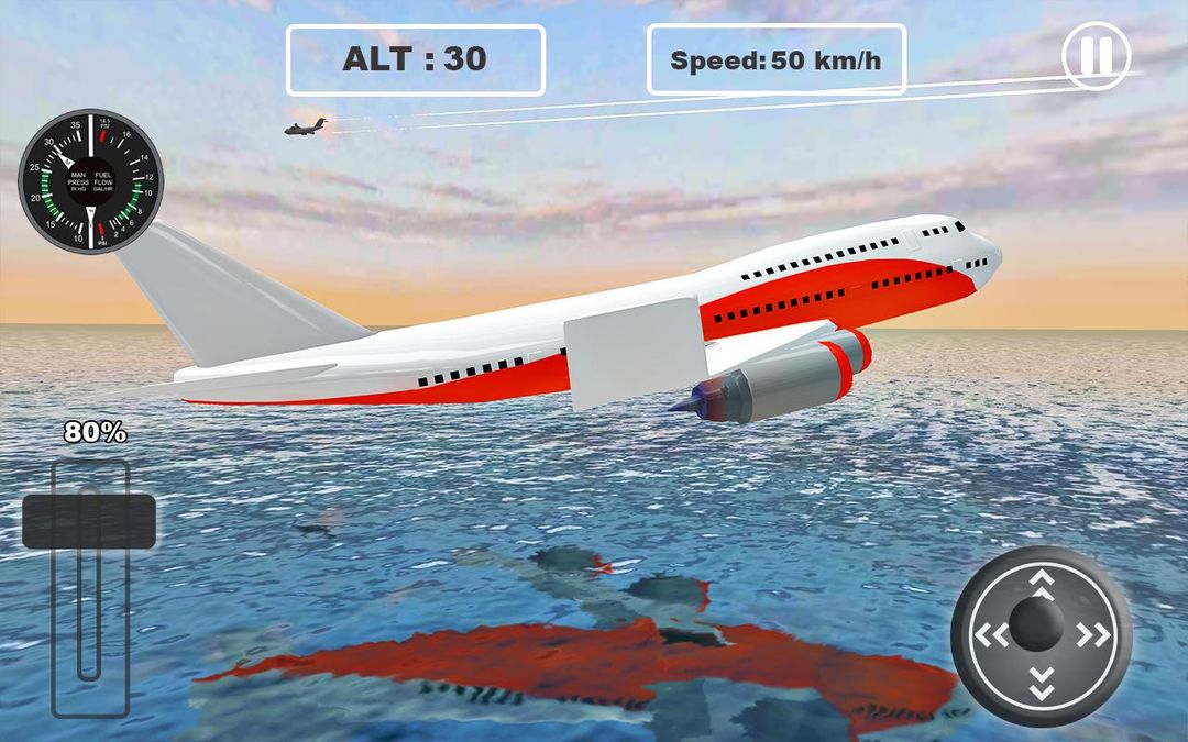 Screenshot of Fly Jet Airplane - Real Pro Pilot Flight Sim 3D