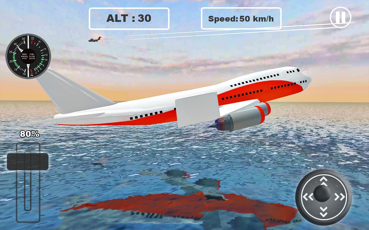 Fly Jet Airplane - Real Pro Pilot Flight Sim 3D Game Screenshot