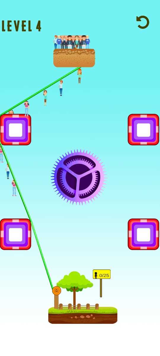Zipline Rope Rescuer Game Screenshot