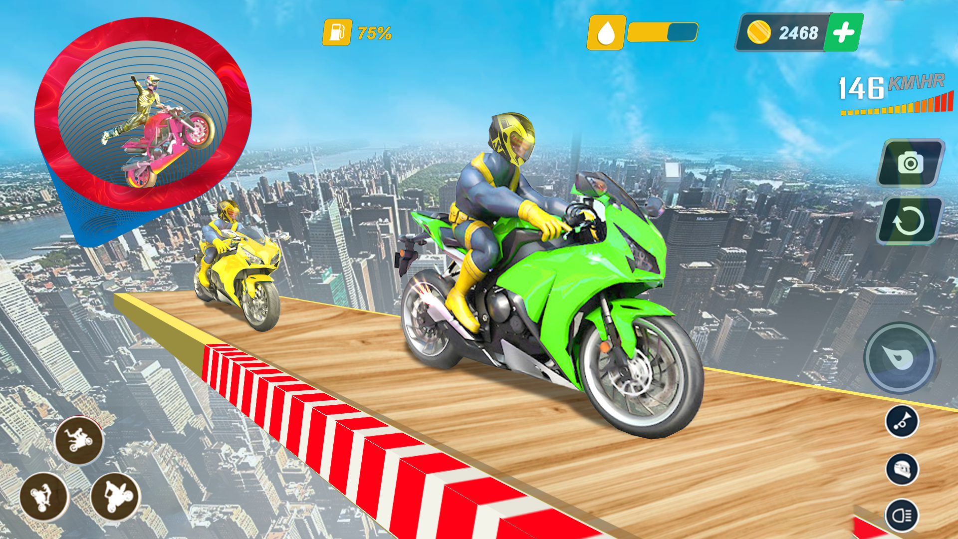 Stunt Bike Games: GT Mega Ramp Game Screenshot