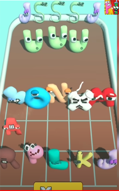 Screenshot of Alphabet Lore Merge