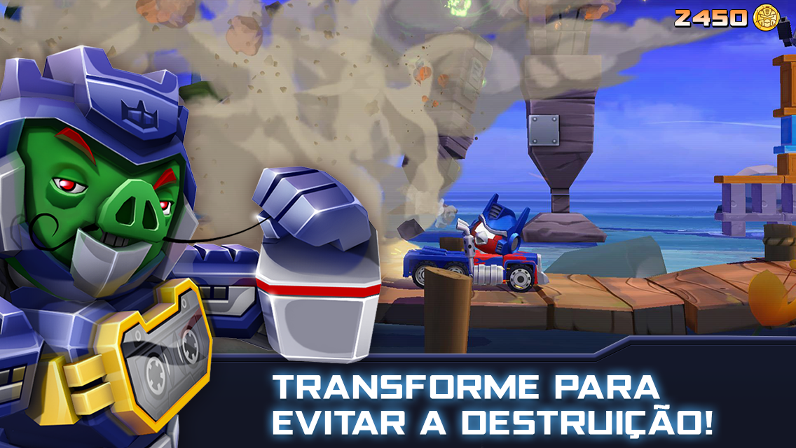 Captura de Tela do Jogo Angry Birds Transformers