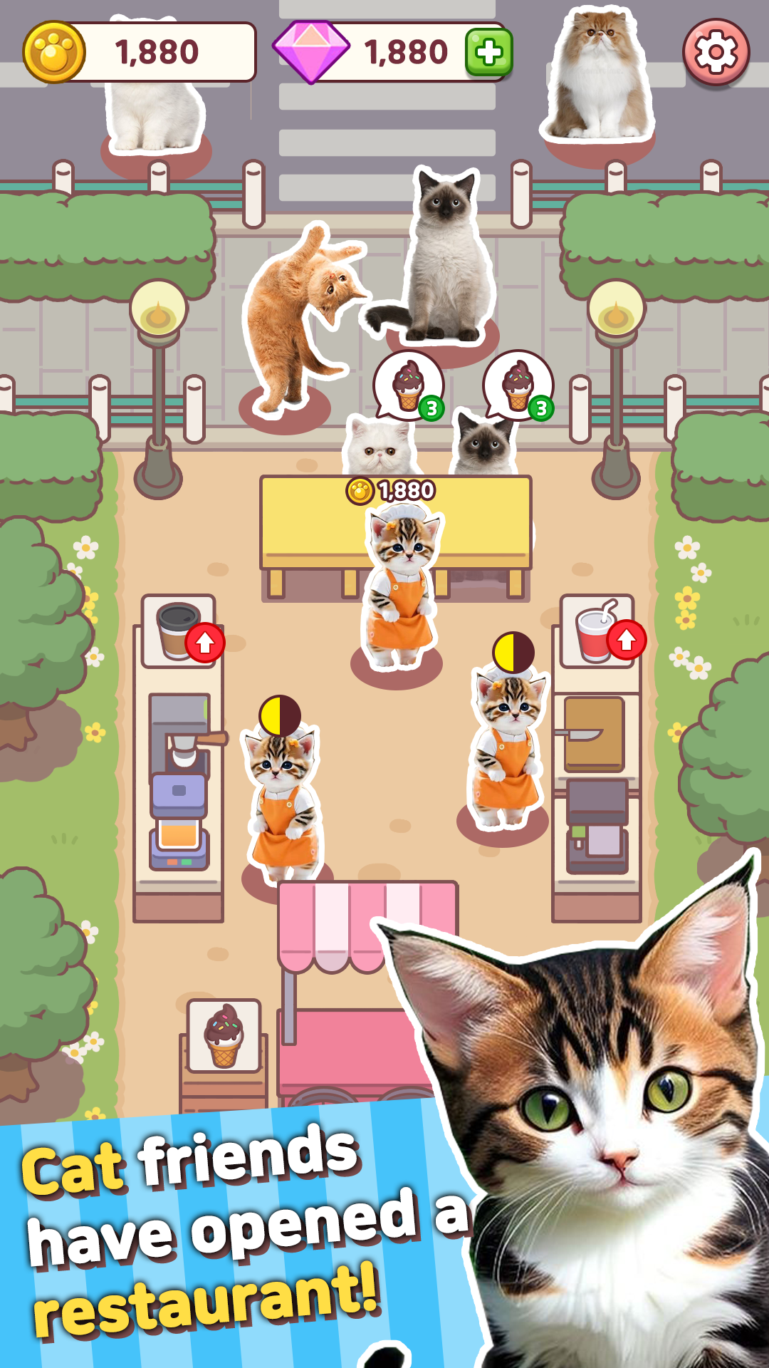 Screenshot 1 of Cute Cat restaurant 1.0.4