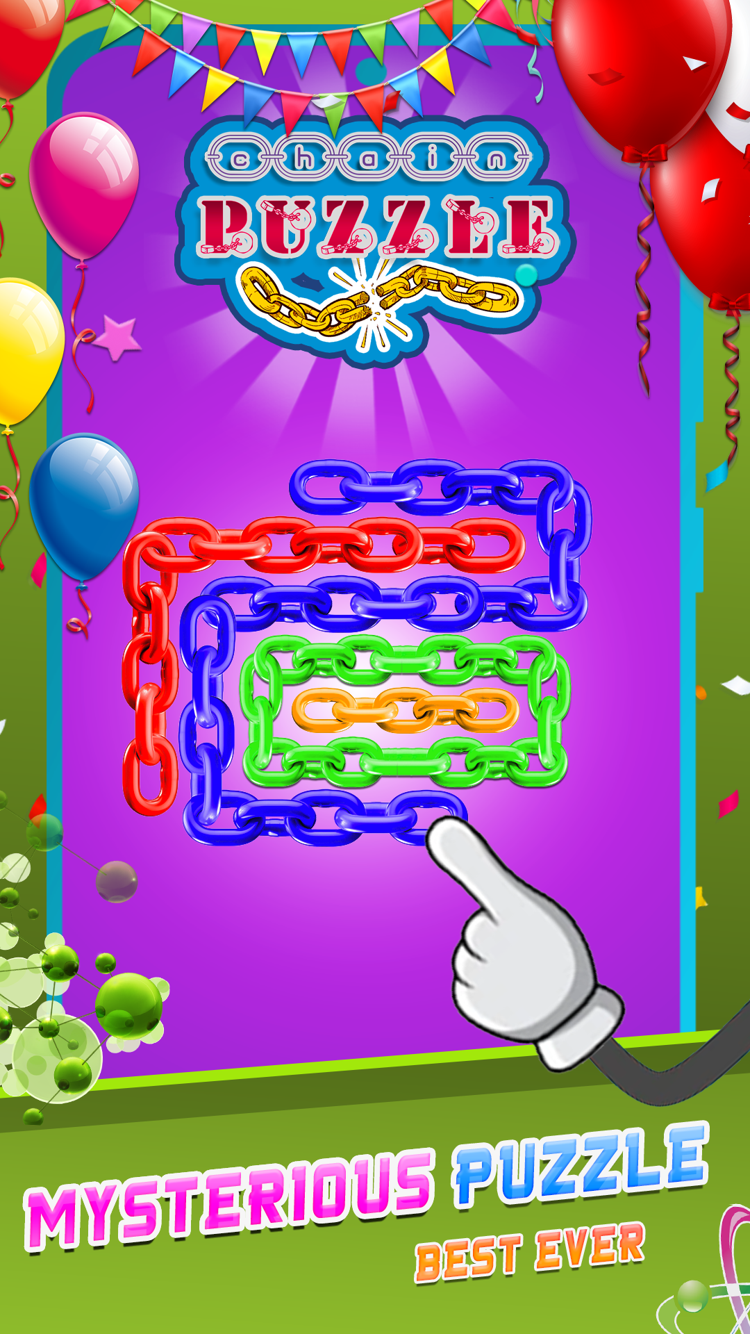 Screenshot of Dot Knot Chain & Color Puzzle