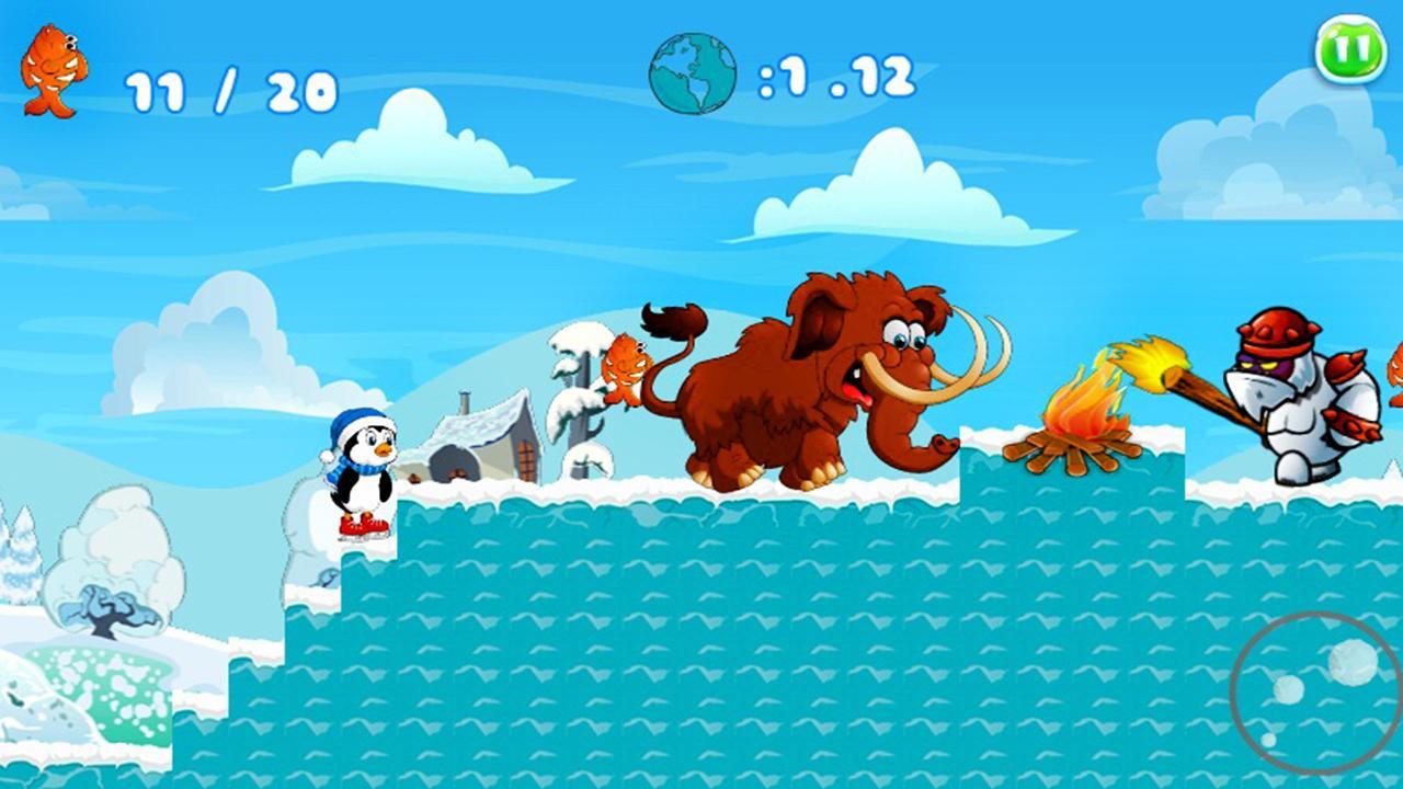 Penguin Skater Run Game Screenshot
