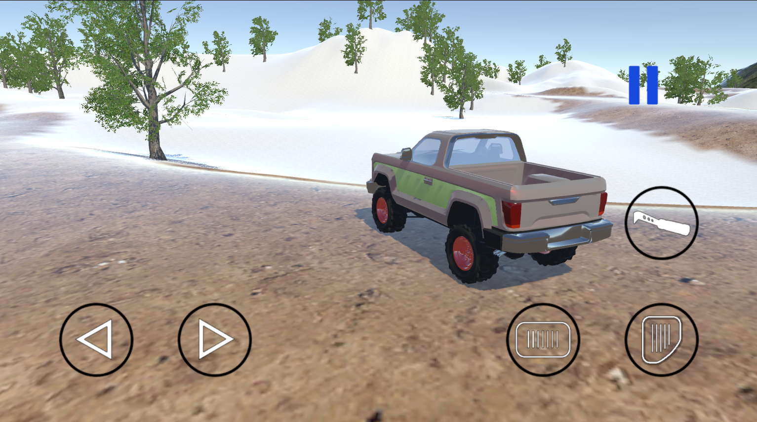 Winter pickup drive game Game Screenshot