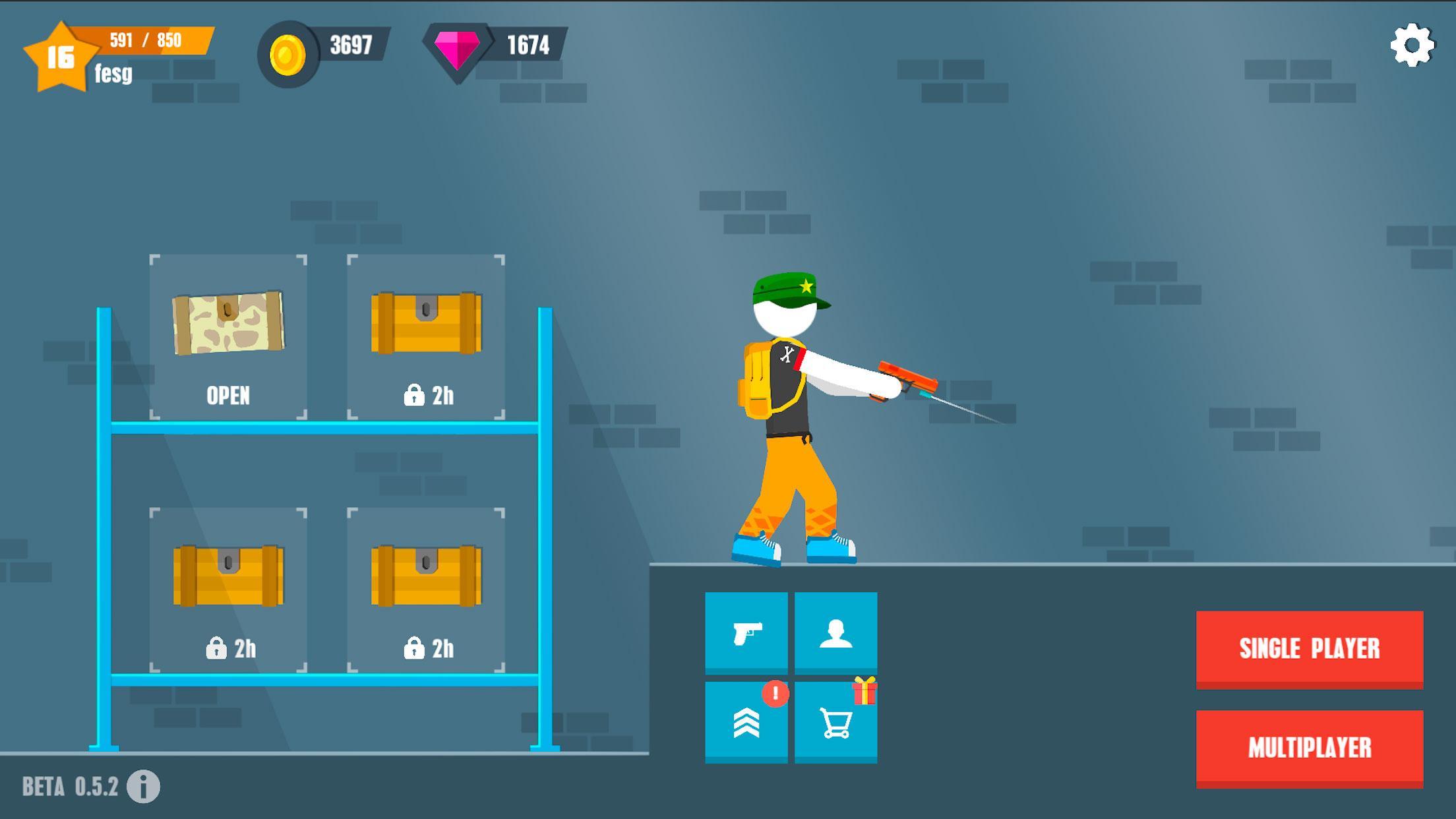 Stickman Battles: Online Shoot ภาพหน้าจอเกม