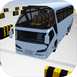 Cidade estacionamento para ônibus 3d