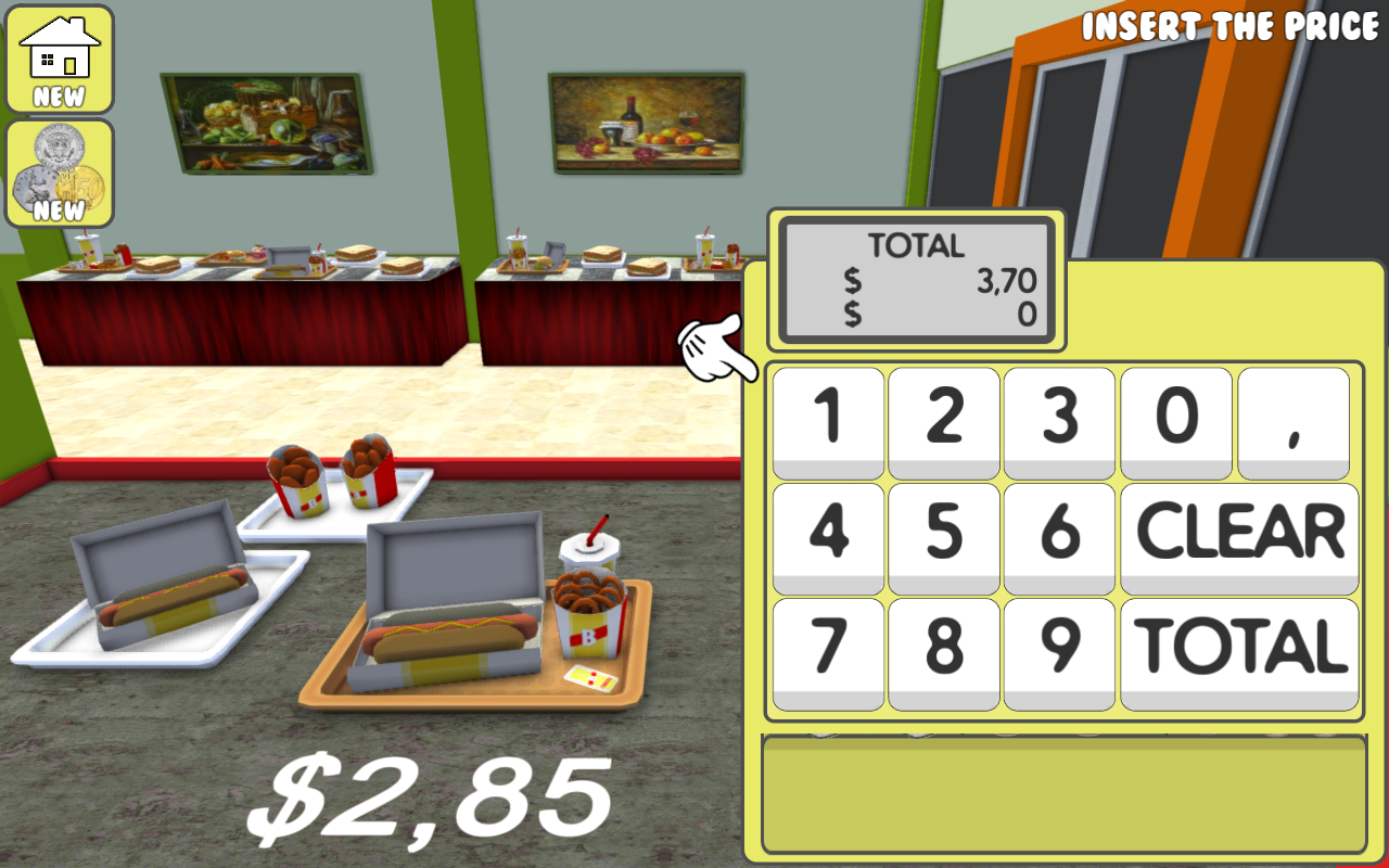 Screenshot of Cash Register: Kids Restaurant