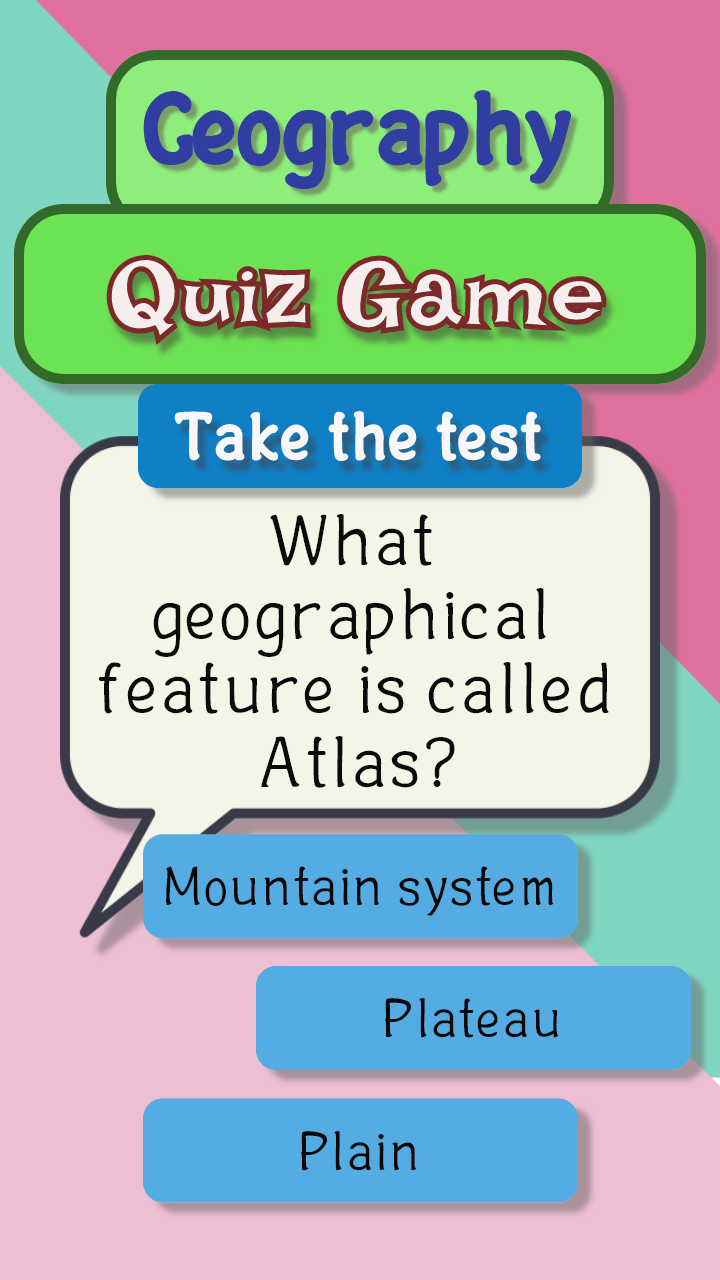 Geography quiz game Game Screenshot