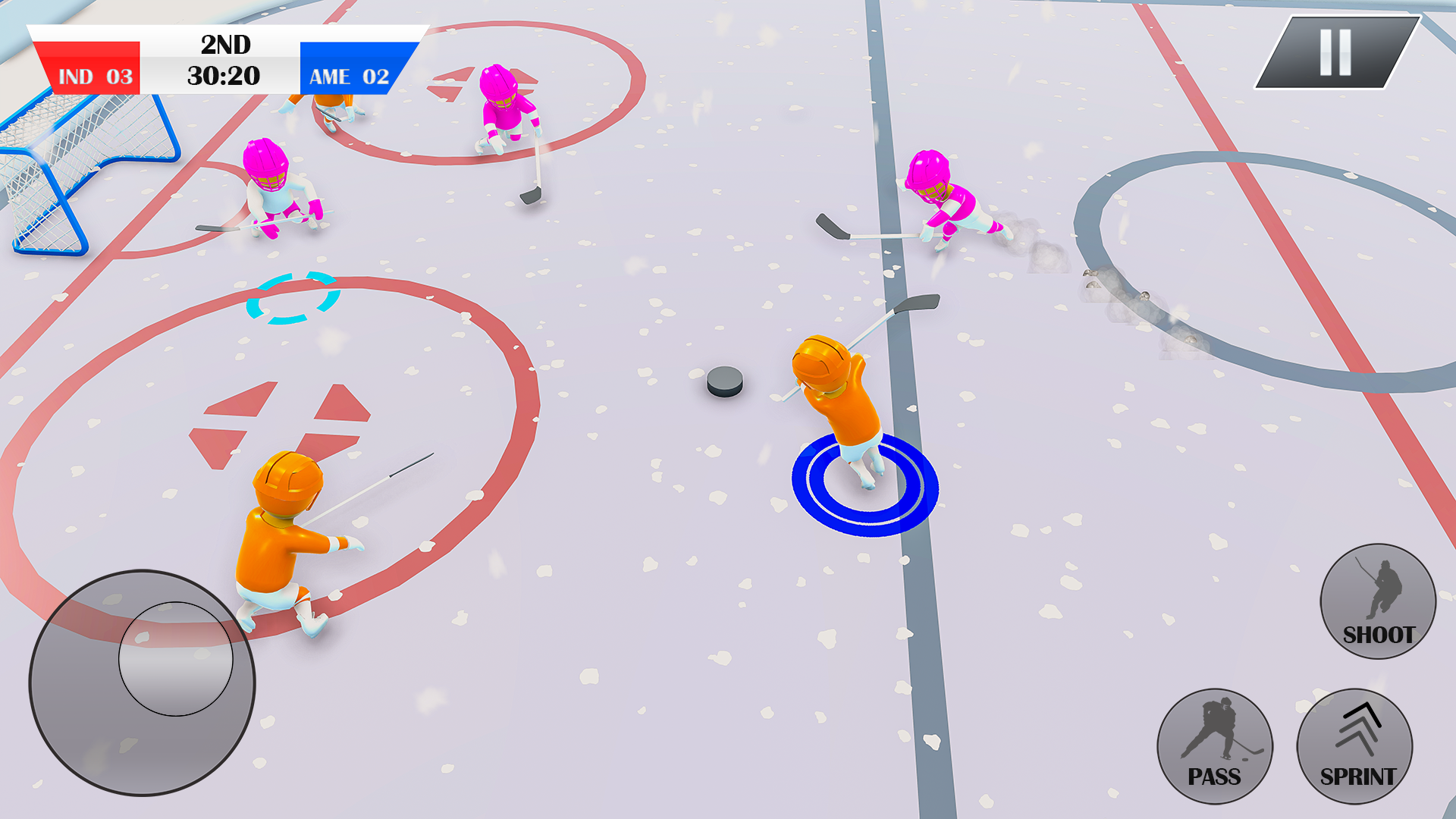 Ice Hockey Games 3D Ice Rage Game Screenshot
