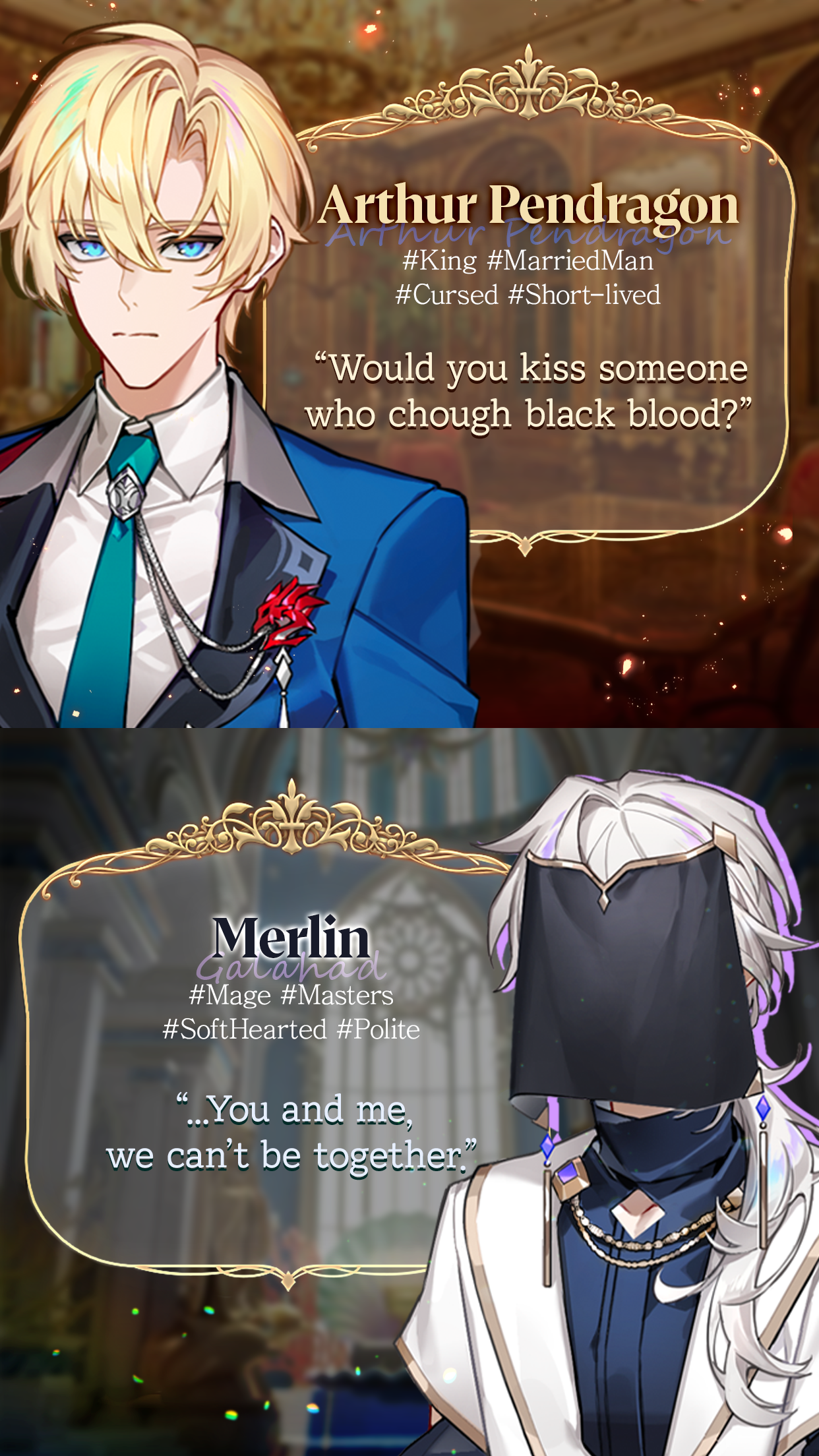 Secret Kiss with Knight: Otome screenshot game