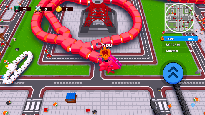 Cuplikan Layar Game Snake Wars: City Battle